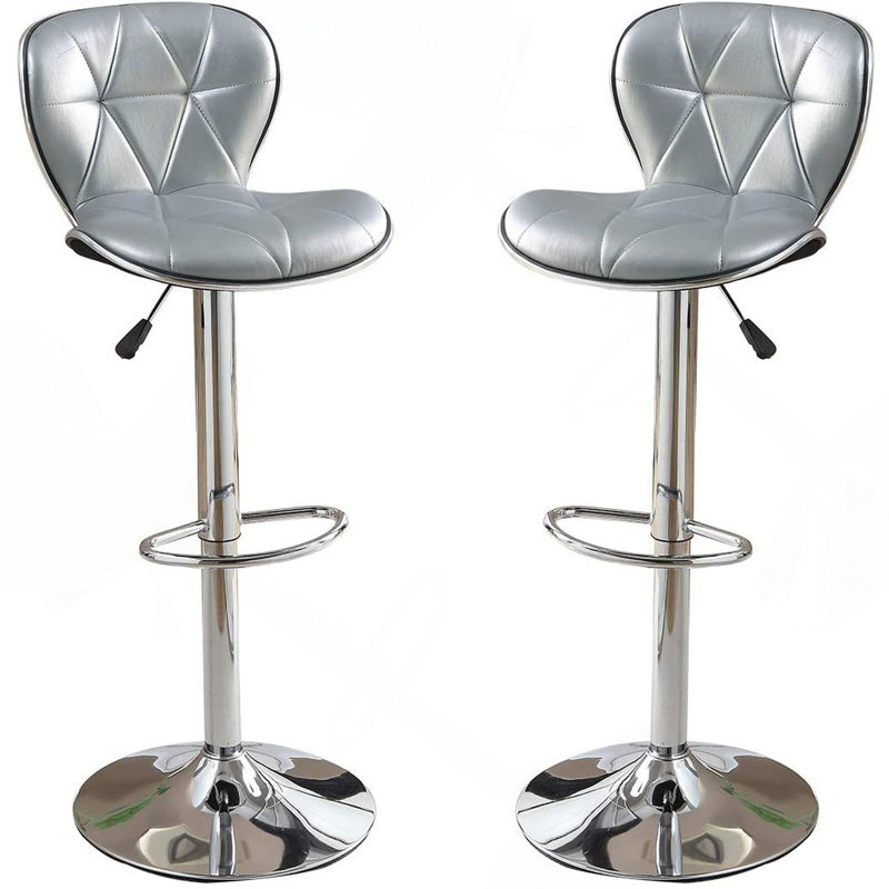 Ensemble de 2 chaises à hauteur de comptoir en similicuir pour cuisine moderne