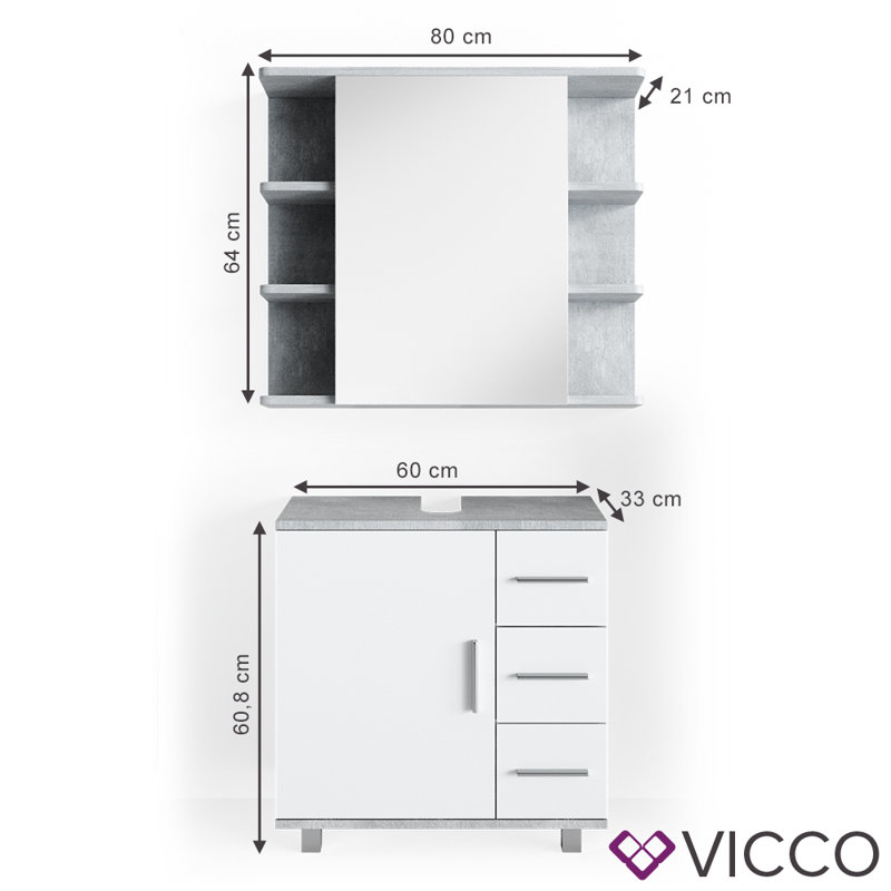 Greenwich Vanity & Mirror Set
