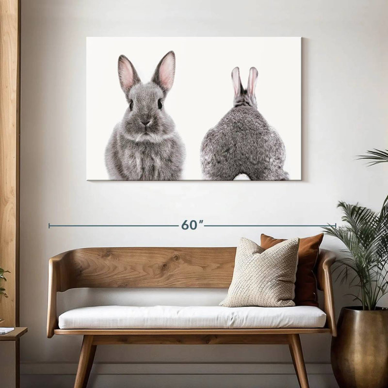 Portrait de lapin Brampt, H 30 po x l 45 po