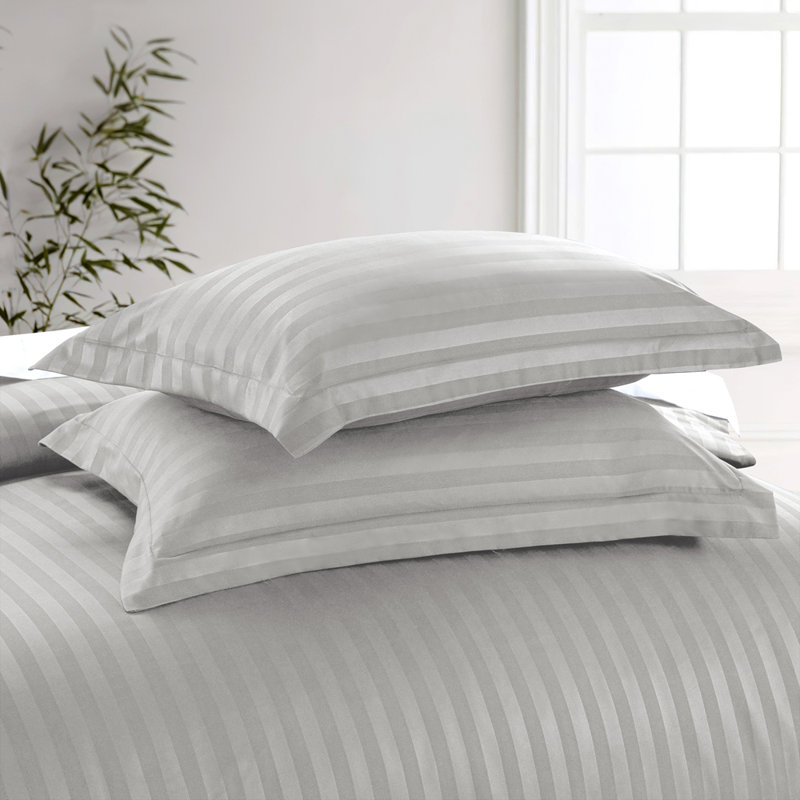 Microfibre 250 Thread Count Reversible Modern & Contemporary Reversible Duvet Cover Set, Single, Grey