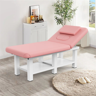 75" Professional Massage Table Backrest Adjustable Physical Therapy Table Lash Bed Tattoo Facial Care Bed with 6 Metal Legs