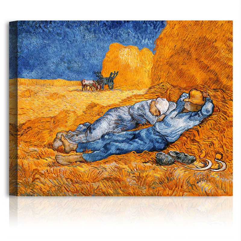 «Noon Rest From Work» par Vincent Van Gogh, reproduction sur toile, H 16 po x l 20 po x P 0,75 po, Toile tendue