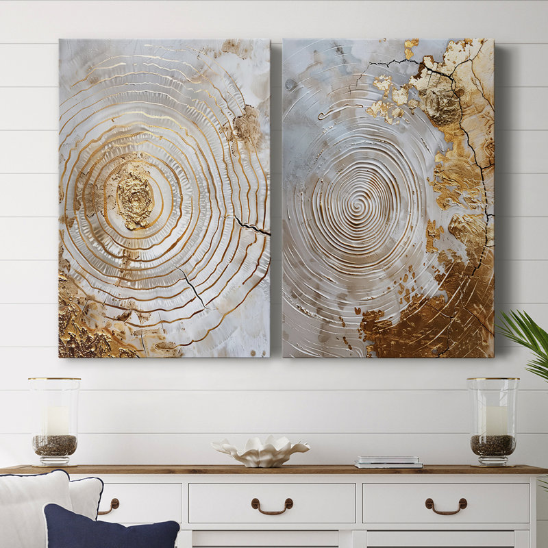 ABSTRACT Series CXLV - Toile tendue avec châssis de qualité supérieure - Prêt à être accroché, H 18 po x l 24 po