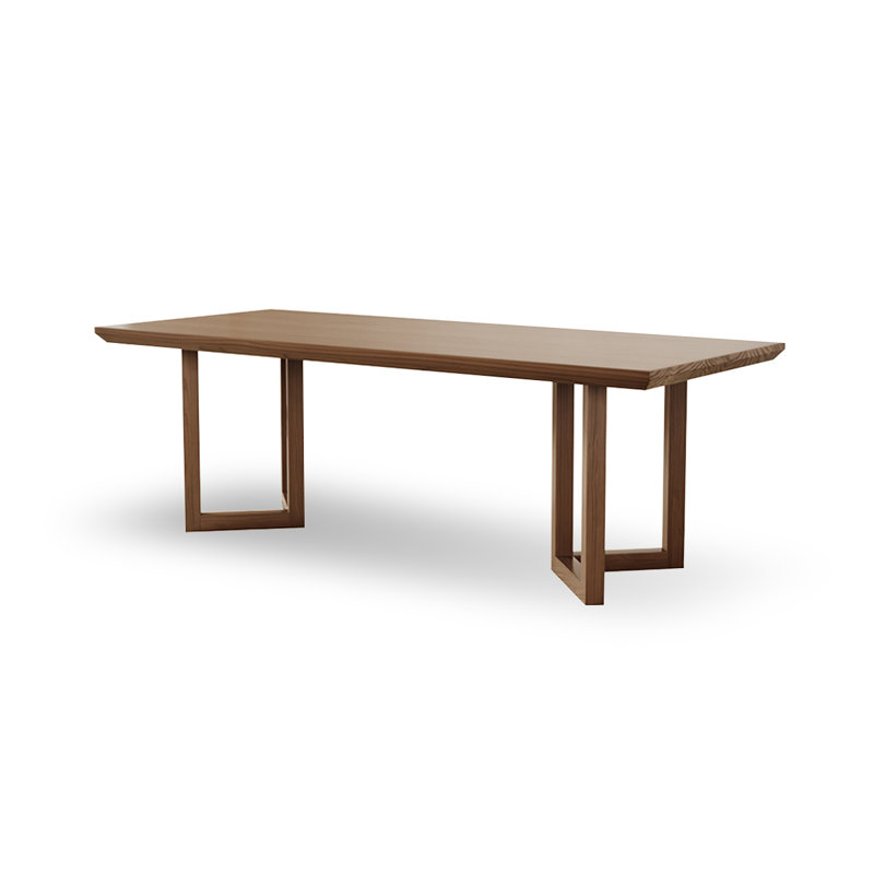 Brown Rectangular Solid Wood Dining Table, 29.53"H x 78.74"L x 31.5"W