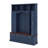 Hall Tree With Golden Hooks And Handles, Practical Entryway Walnut Bench With Adjustable Shelves, Farmhouse Wooden Style Coat And Shoe Rack