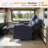 73" Wide Wall Hugger Power Reclining Loveseat with Outlets for Small Spaces, RV Loveseat Sofa with Armrest Storage, 360° Swivel Tray Table-2141352305-2141352077