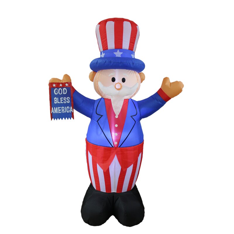 BZB Goods Patriotic American Independence Day Inflatable Uncle Sam with ...