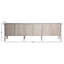 Buffet de style Mid-Century à 4 portes en pin récupéré et orme de style tour de table gris clair 109 po