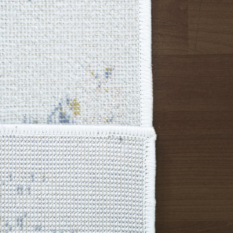Tapis bleu/beige Ann, Rectangle 7 pi 10 po x 10 pi 10 po
