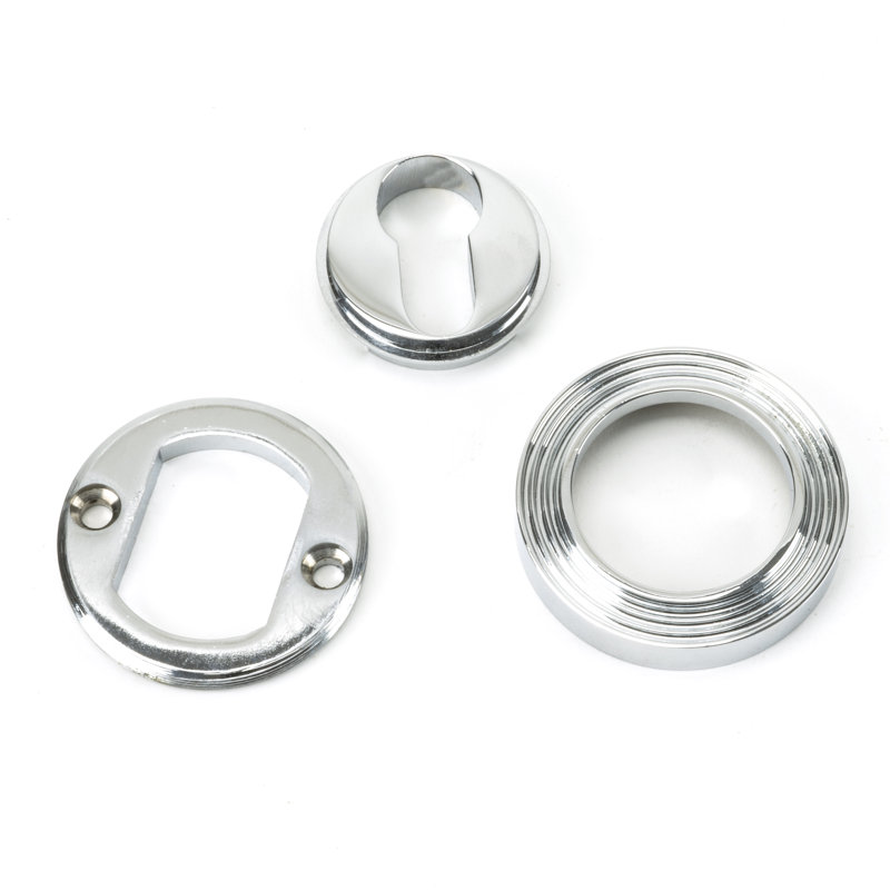 Euro Escutcheon Rosette, Polished Chrome