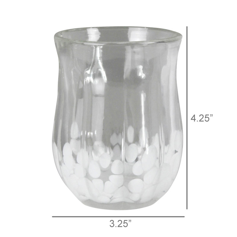 Votive With Speckled Bottom, Glass