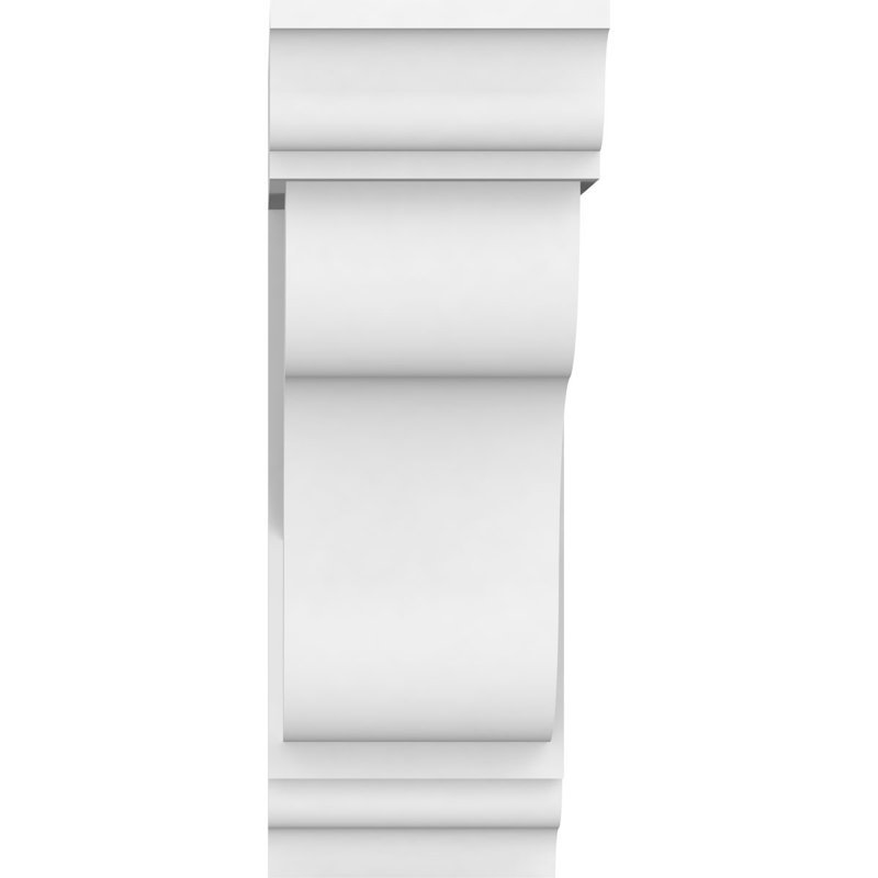 Support standard en uréthane standard avec extrémités traditionnelles, brun clair apprêté Carmel, H 14 po x l 5 po x P 12 po