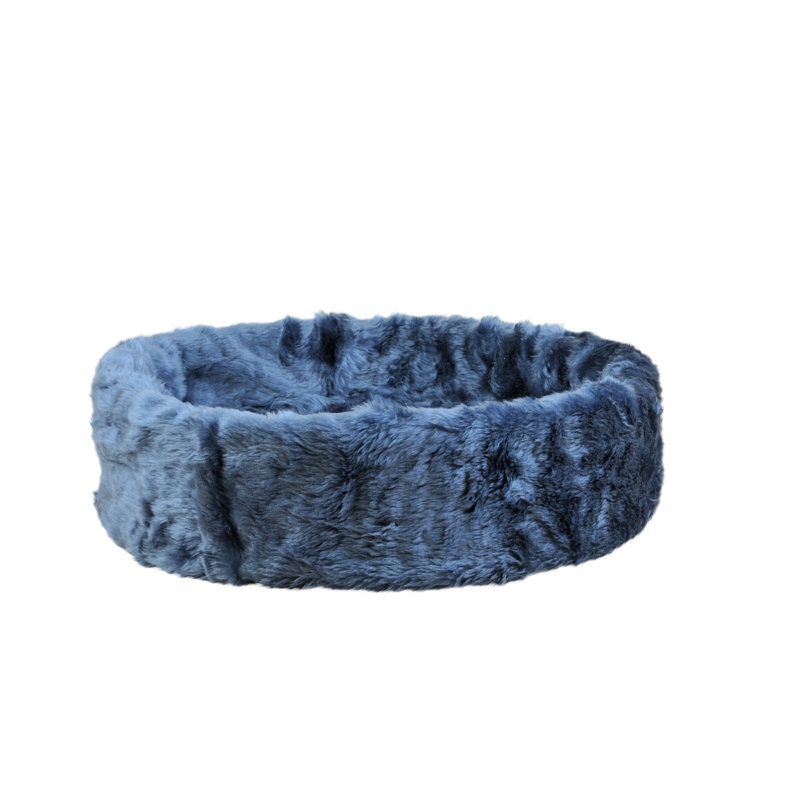 Shawna Bolster Pet Bed, Blue