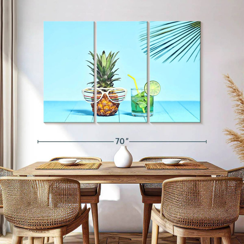 Yarlin Cool Summer Pineapple, 42" H x 65" W