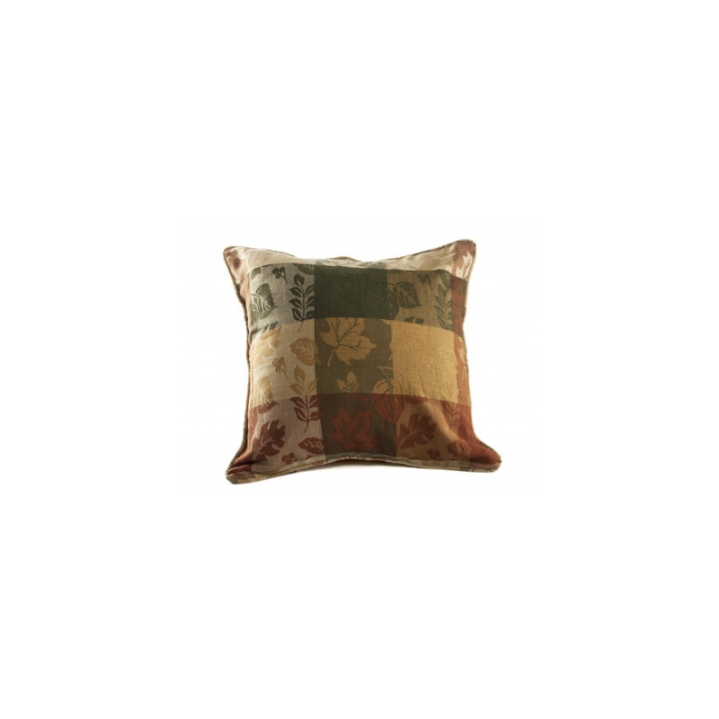Oak Cyprus Plaid Cotton Throw Pillow, Polyester/Polyfill