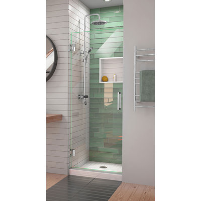 DreamLine Unidoor-LS 30 inch W x 72 inch H Frameless Hinged Shower Door in Chrome