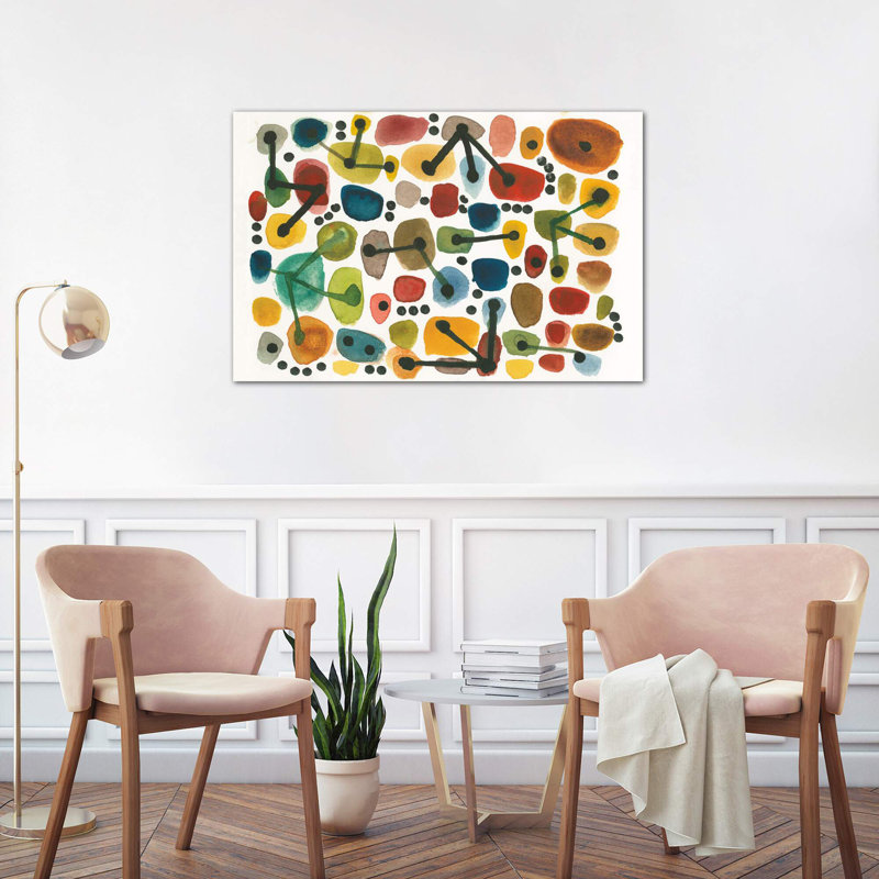Mid Century I 1 Piece Painting on Canvas, 30.48 cm H x 45.72 cm W, Wrapped Canvas