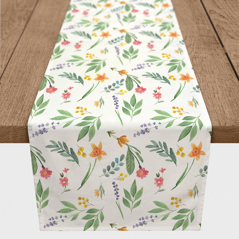Spring Flower Bunches Table Runner, 72" L x 16" W