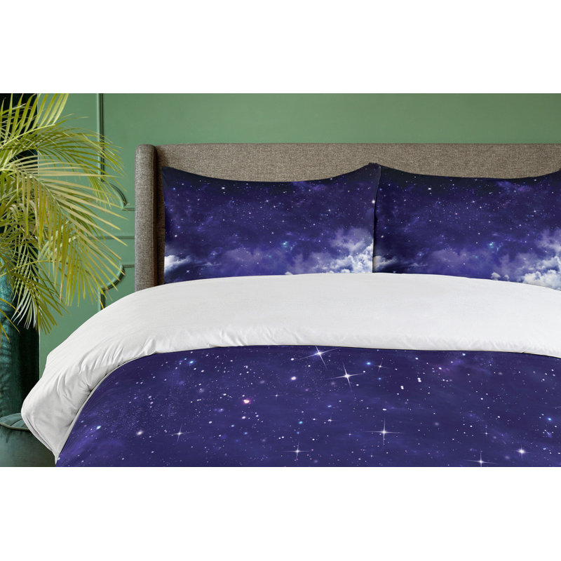 Space Modern & Contemporary Polyester Duvet Cover, King