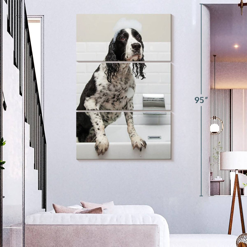 Brampt Bubbly English Spaniel, 74" H x 48" W