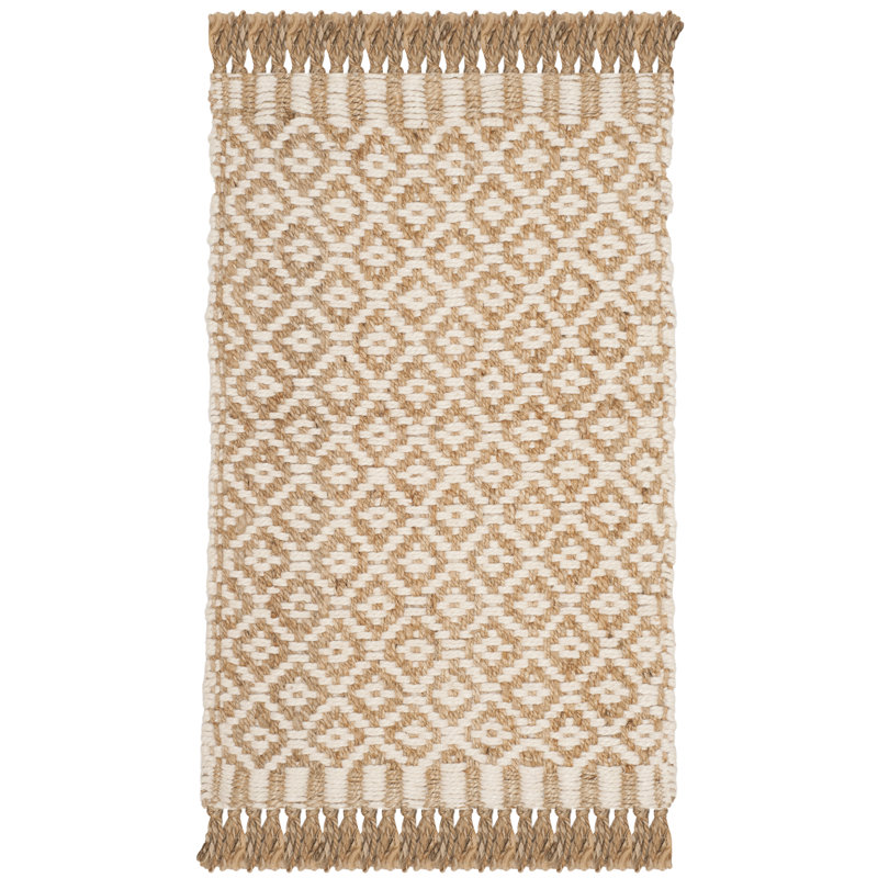 Nicholson Geometric Hand Woven Jute Rug , Rectangle 2'3" x 4'