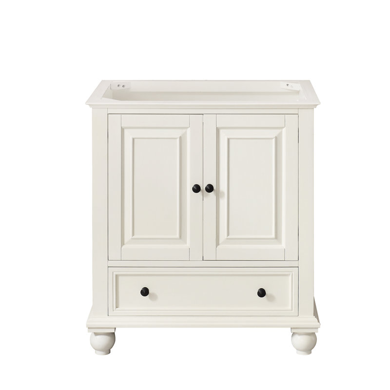 Base de meuble-lavabo simple 30 po Magruder, Blanc véritable