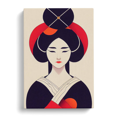 Geisha Art No.3 - Wrapped Canvas Print