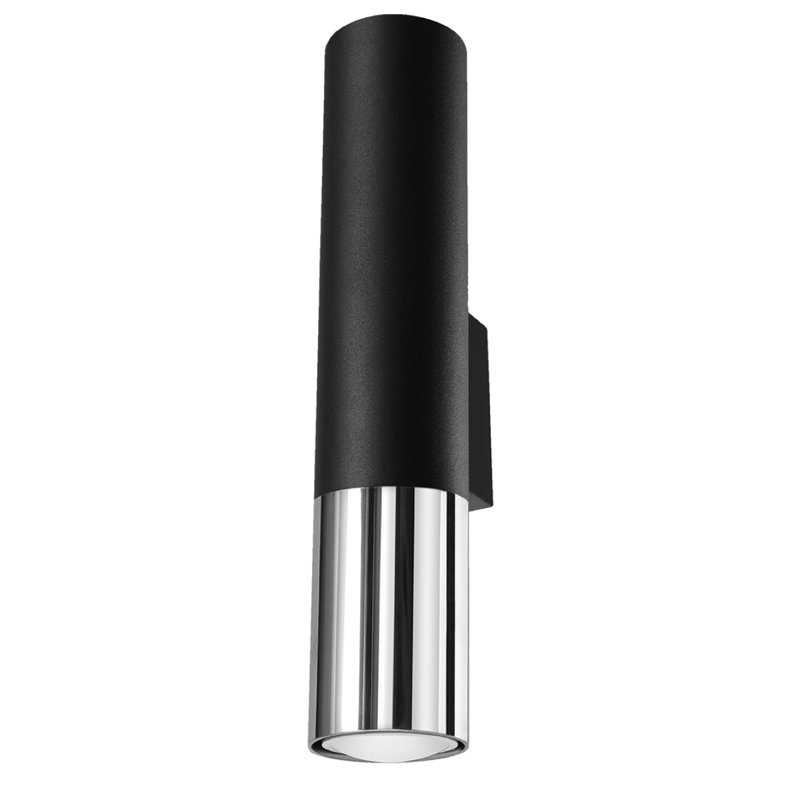 Alira Flush Mounted Sconce, Black/Chrome