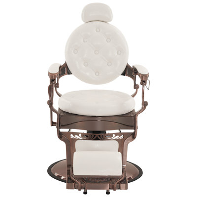 Fauteuil de coiffeur inclinable en métal robuste