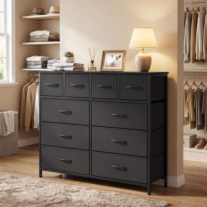 10 Drawer Storage Drawer, Black