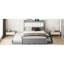 Grand lit en bois avec lit gigogne en bois, gris, 2 tiroirs, lit plateforme avec rangement pratique, option confortable-1628068323