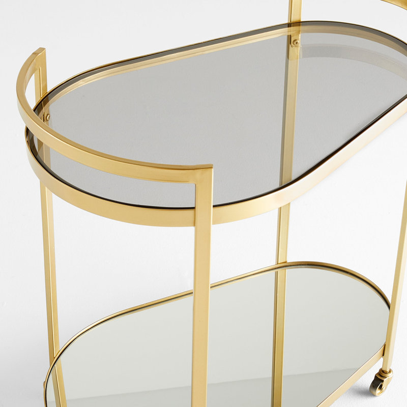 Cosmo Metal Bar Cart with Wheels