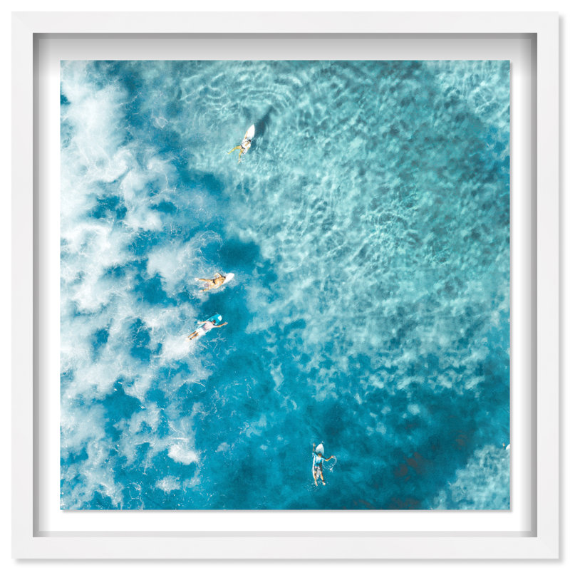 " Surfing Seas ", 45" H x 45" W x 0.5" D, White