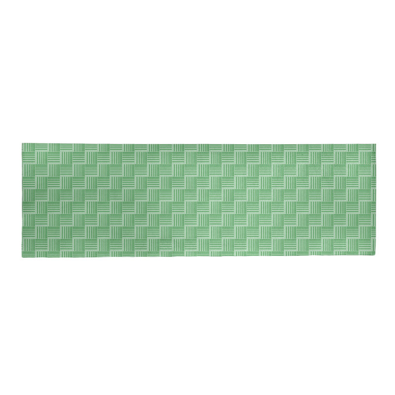 Tapis à rayures bleues monochrome basketweave, Tapis de couloir 2 pi 5 po x 8 pi