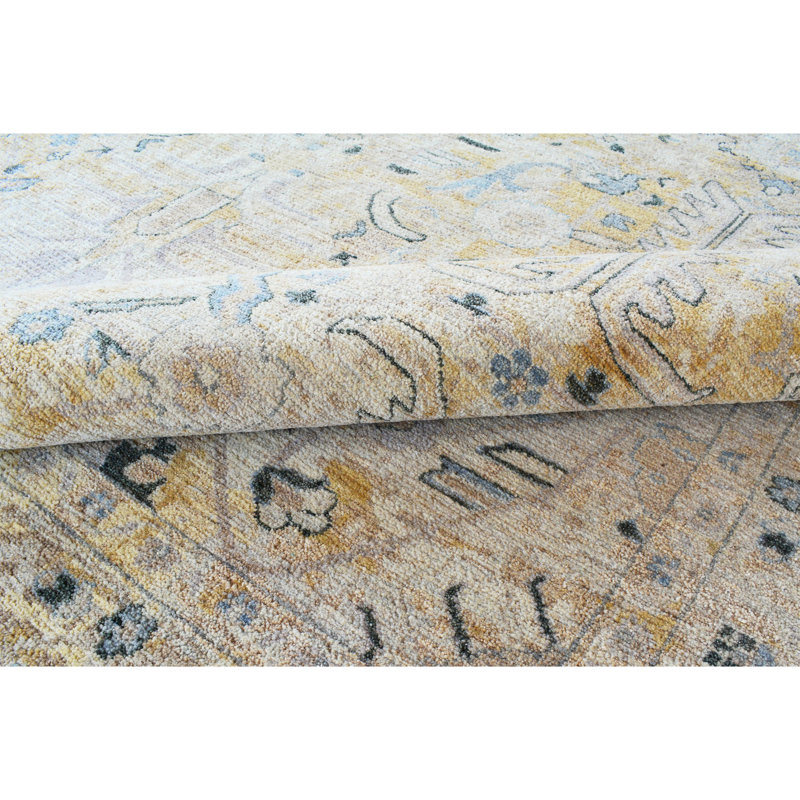 Handmade Wool Abstract Area Rug, Rectangle 6' x 9'