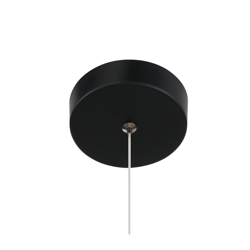 Luminaire suspendu cylindrique à 1 lumière DEL Karhys, Noir