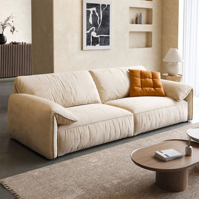Causeuse-coussin modulaire en polyester beige