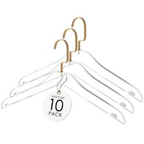 DesignStyles Clear Acrylic Clothes Hangers - 10 Pk - Bed Bath & Beyond -  30074793