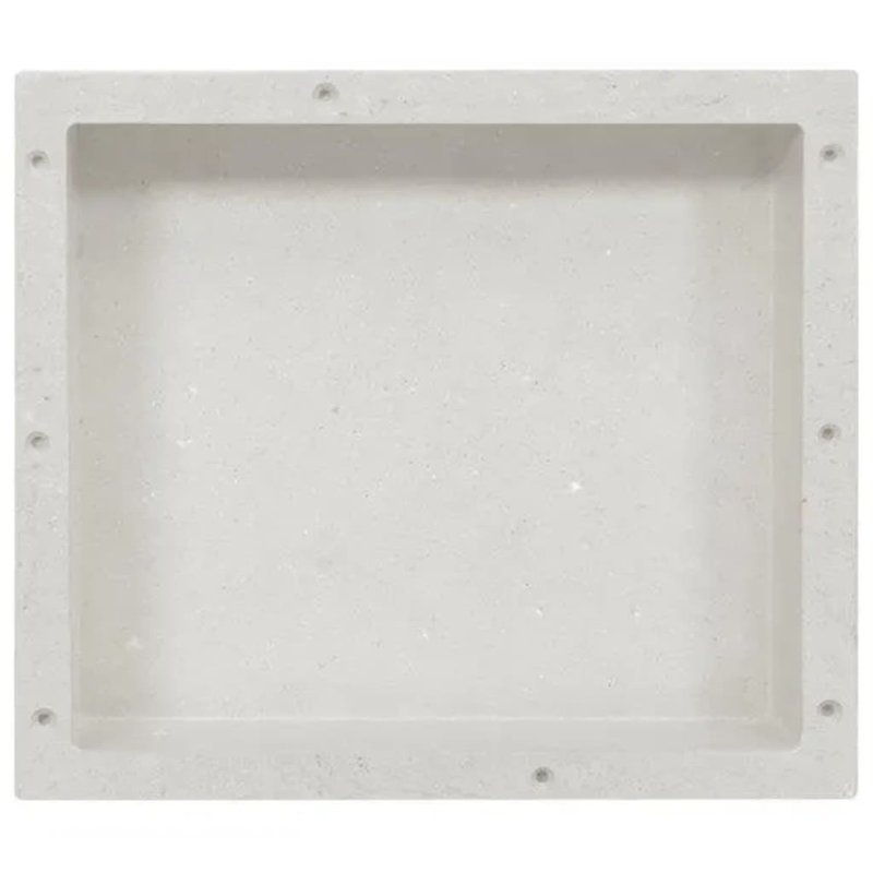 Ensemble de montage en surface 16,1 "X 3,9" pour niche de douche, Blanc mat