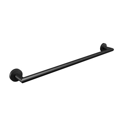 Summit Wall-Mounted 24" Towel Bar - Matte Black, Premium Brass Construction, Installation Hardware Included