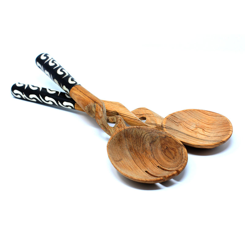 Ensemble 2 pièces de salade en bois Riner
