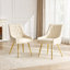 Chaise de salle à manger rembourrée moderne avec dossier capitonné à motif de losanges, siège à coussin à ressorts confortable, convient à la salle à manger, à la salle de conversation, au café, au bureau, ensemble de 2 sièges d'appoint, revêtement imperméable résistant aux taches