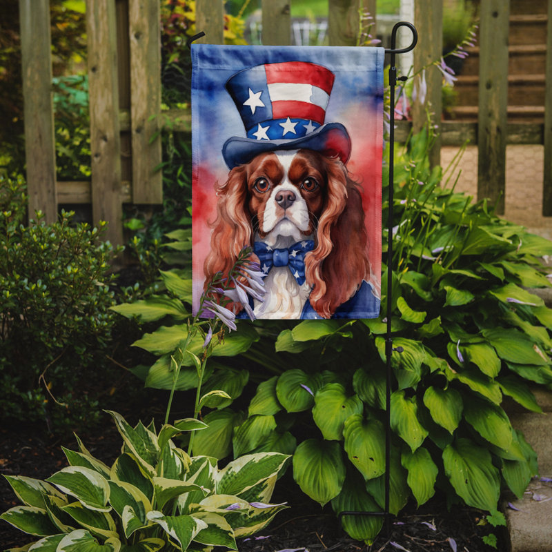Drapeau patriotique du jardin américain, Brun cavalier Spaniel