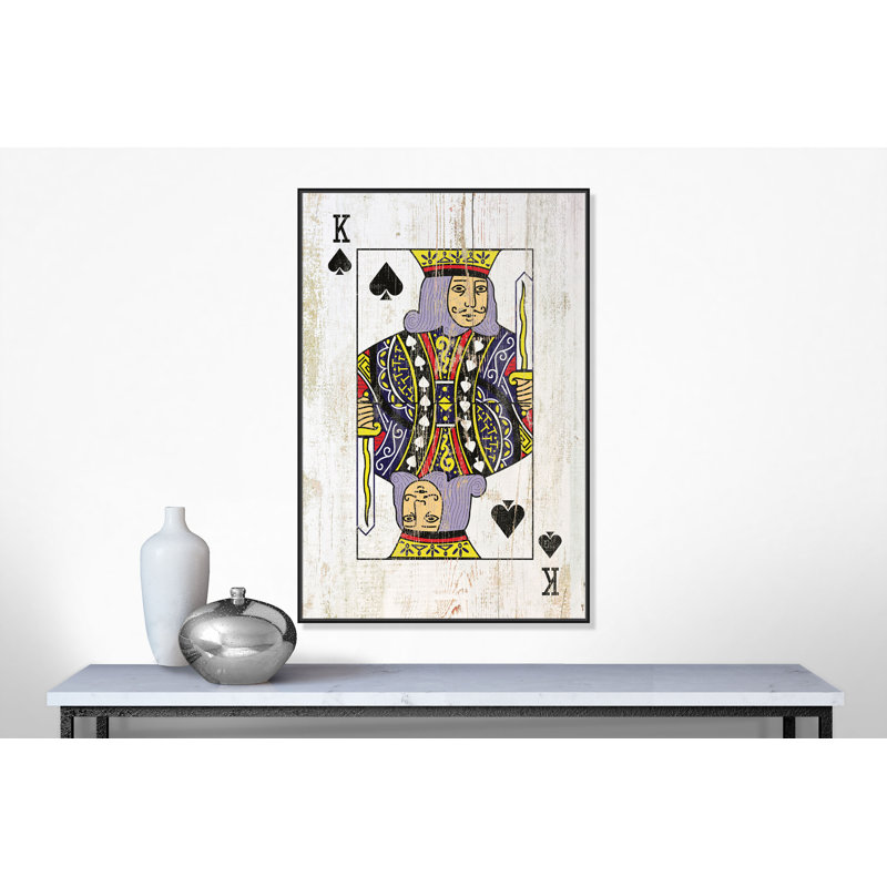 «Card King of Spades - Floater Frame», impression sur toile, H 61 po x l 41 po x P 2 po