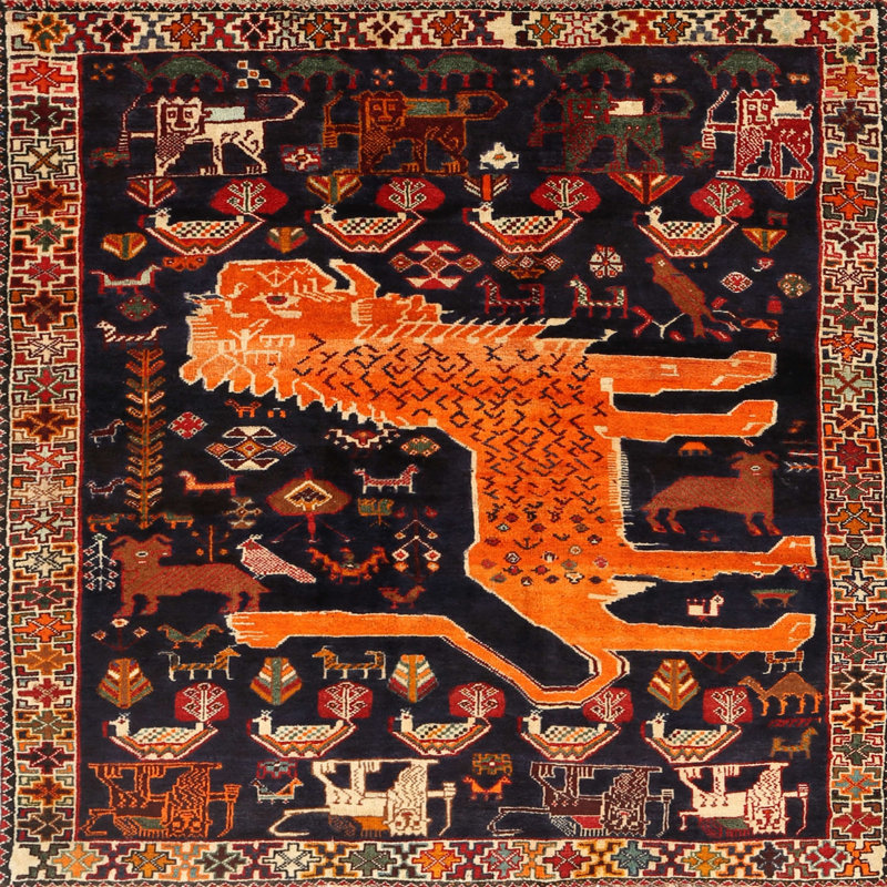 Nakkashian Southwestern Indoor Rug, Square 6'