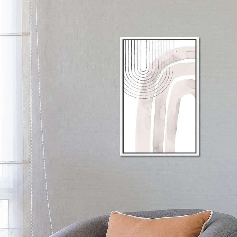 Abstract Rainbows by Whales Way - Painting on Canvas, White Framed, 66.04cm H x 45.72cm W x 3.81cm D