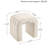 Rienna 19.3" Wide Modern Channel-Tufted U-Shaped Ottoman-1604558292