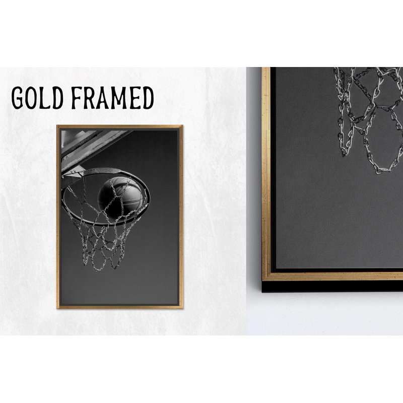 Motivation de basketball, impression sur toile, art moderne 1P, toile encadrée, H: 15,8 po x l: 11,9 po