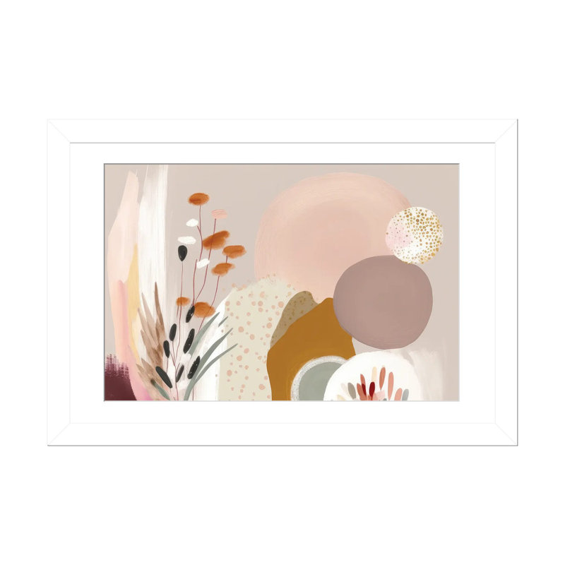 Belles formes naturelles, Papier avec cadre blanc ouvert, Blanc, H 24 po x l 32 po x P 1 po
