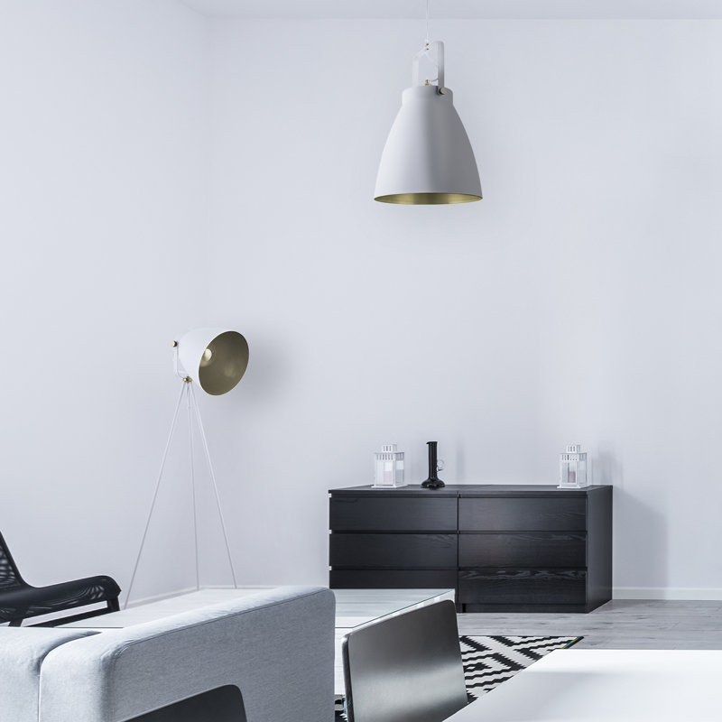 Iliana 1 - Light Single Pendant, White/Bronze